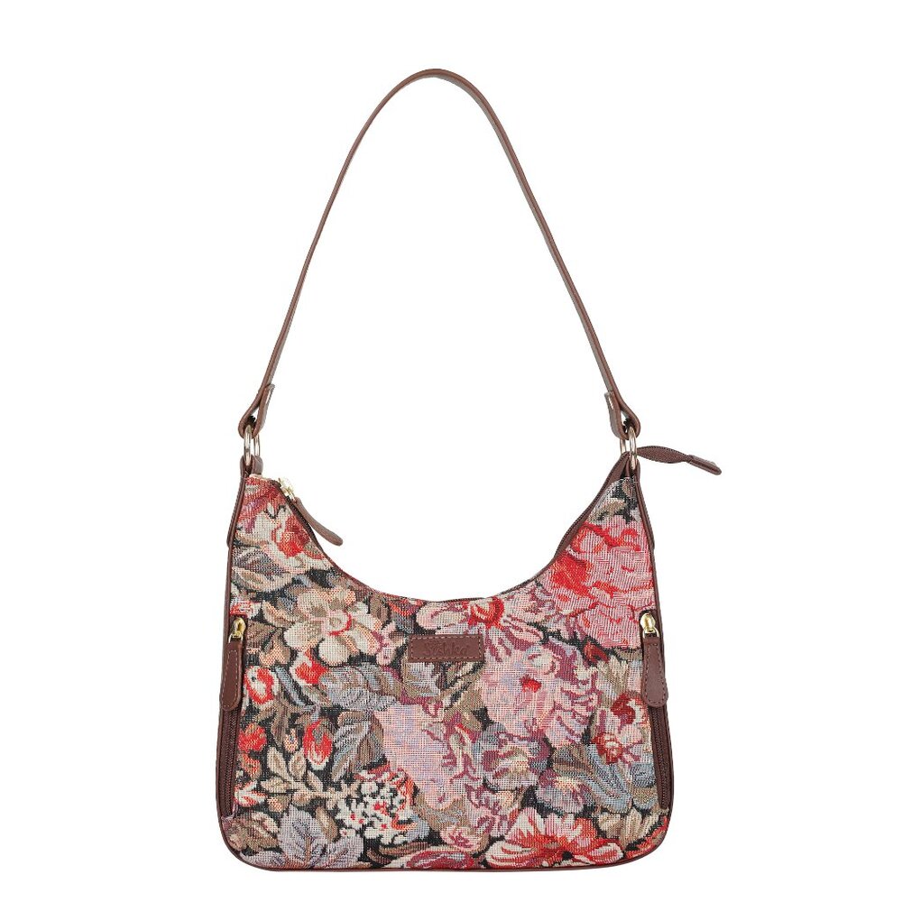 Floral Pattern Tapestry Fabric Hobo Bag For Women | Shoulder Sling Bag